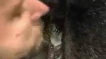 Dude with hard dicks cums in a tight black hole of a sexy animal