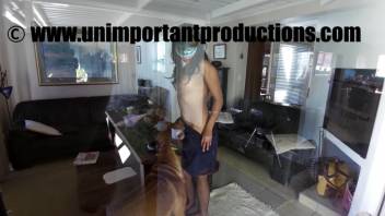 Amateur bestiality clips depict nude female receiving canine penis