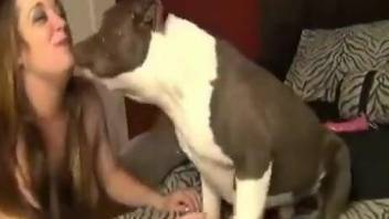 Dog lover with a wet pussy is going to screw her mutt